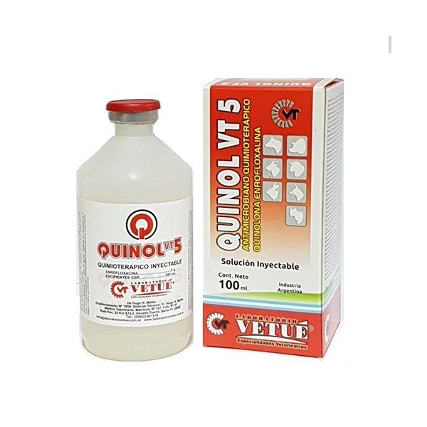 VETUE - QUINOL 5 % INYECTABLE X 100 ML.-