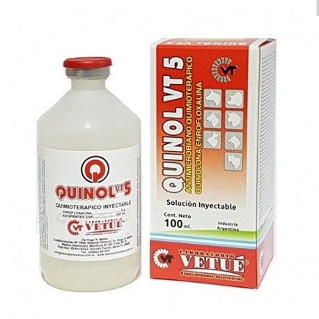 VETUE - QUINOL 5 % INYECTABLE X 100 ML.-