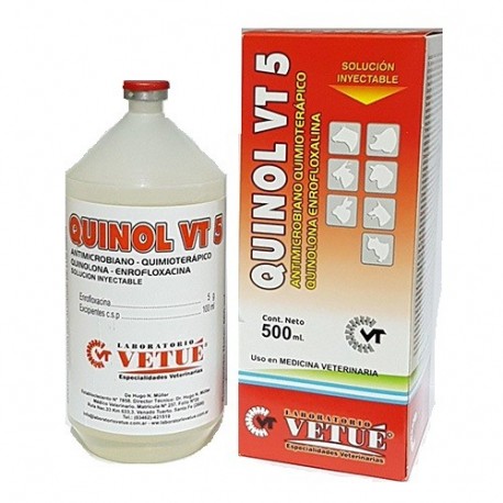 VETUE - QUINOL 5 % INYECTABLE X 500 ML.-