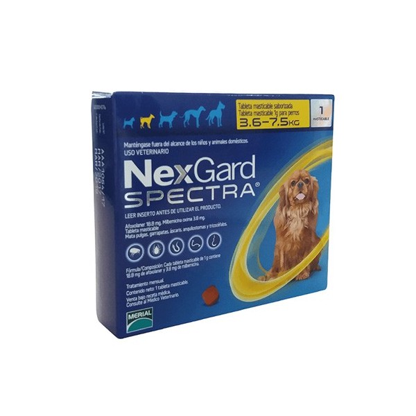 BOEHRINGER-MERIAL - NEXGARD SPECTRA S (3,6-7,5 KGS.)-