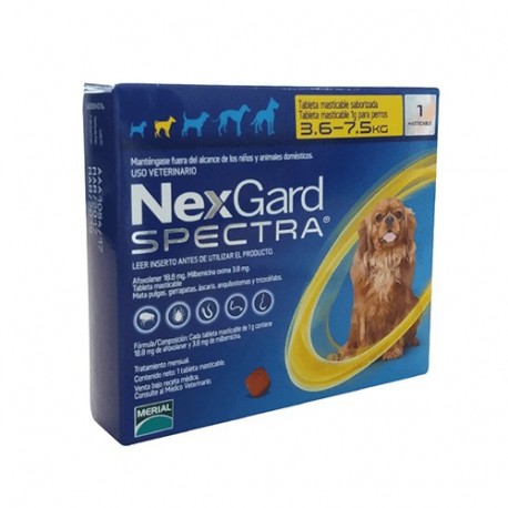 BOEHRINGER-MERIAL - NEXGARD SPECTRA S (3,6-7,5 KGS.)-