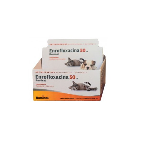 RUMINAL - ENROFLOXACINA 50mg X 100 Comp.