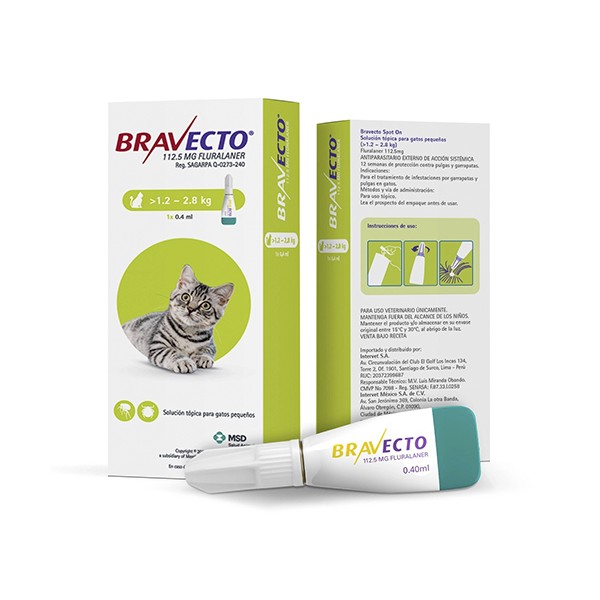 MSD - BRAVECTO GATOS 1.2-2.8 Kg