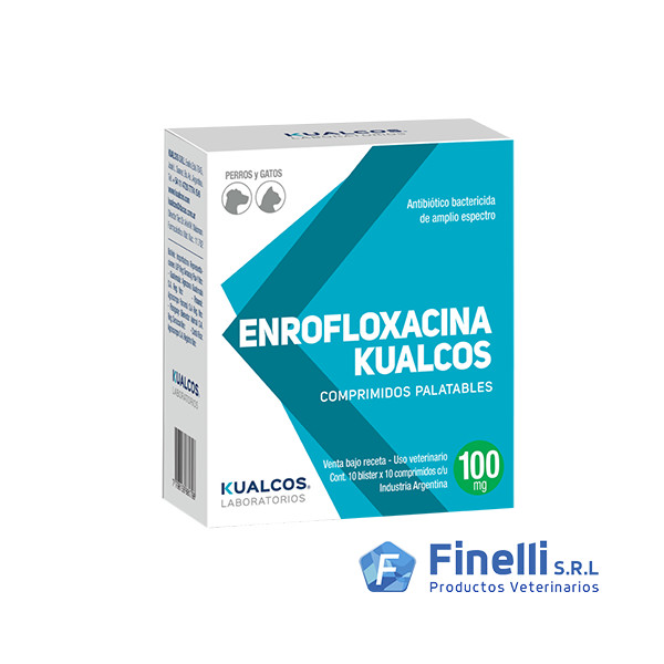 KUALCOS - ENROFLOXACINA KUALCOS 100 MG X 100 COMP-