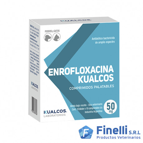 KUALCOS - ENROFLOXACINA KUALCOS 50 MG X 100 COMP-