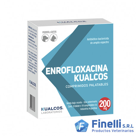 KUALCOS - ENROFLOXACINA KUALCOS 200 MG X 100 COMP-