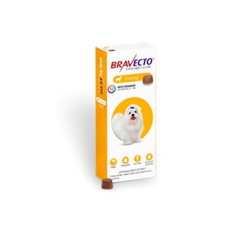 MSD - BRAVECTO PERROS 2- 4,5 KGS.-