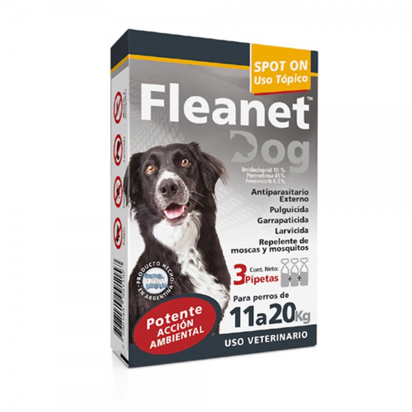 RICHMOND - FLEANET DOG 11-20 KG X 3 Pipetas