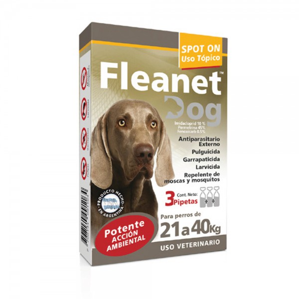 RICHMOND - FLEANET DOG 21-40 KG X 3 Pipetas