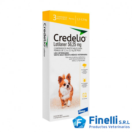 ELANCO - CREDELIO 56,25 mg. 1,3 A 2,5 KG. (X 3 COMP)