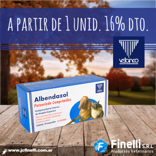 ALBENDAZOL POTENCIADO x 50 Comp