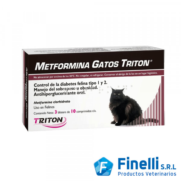 TRITON - METFORMINA GATOS x 30 Comp.