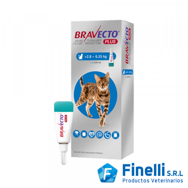 MSD - BRAVECTO PLUS GATOS 250mg. (2.8-6.25 kg.)
