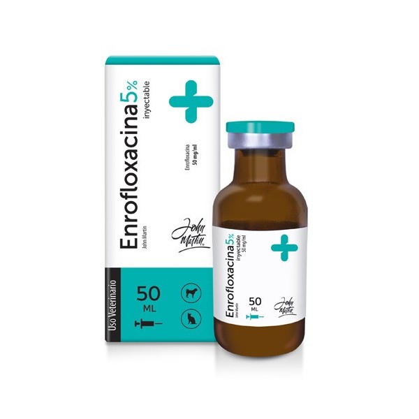 JOHN MARTIN - ENROFLOXACINA 5 % INY J.M-