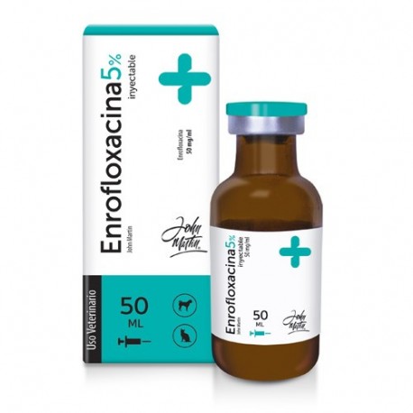 JOHN MARTIN - ENROFLOXACINA 5 % INY J.M-