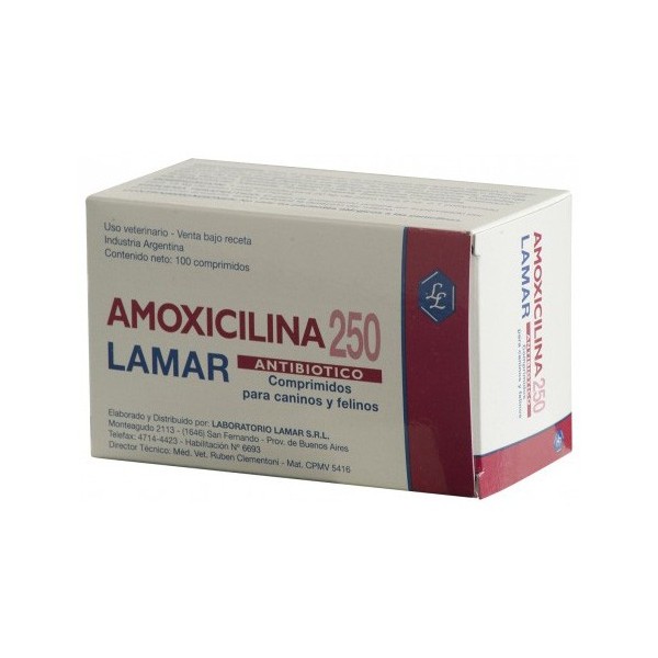 LAMAR - AMOXICILINA 250 X 100 COMPR.-