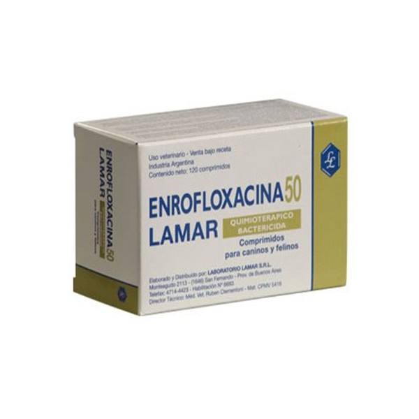 LAMAR - ENROFLOXACINA 50mg X 120 COMPR.-