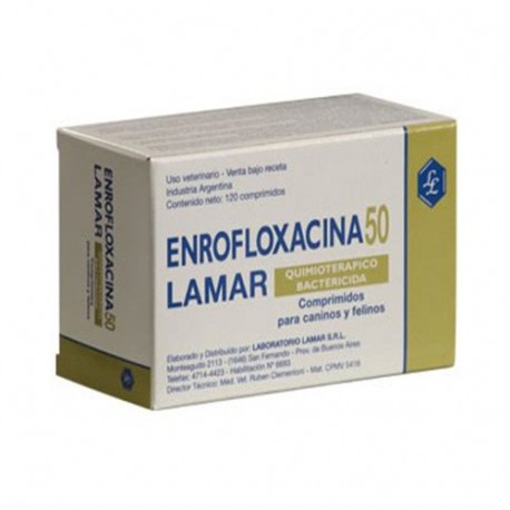 LAMAR - ENROFLOXACINA 50mg X 120 COMPR.-