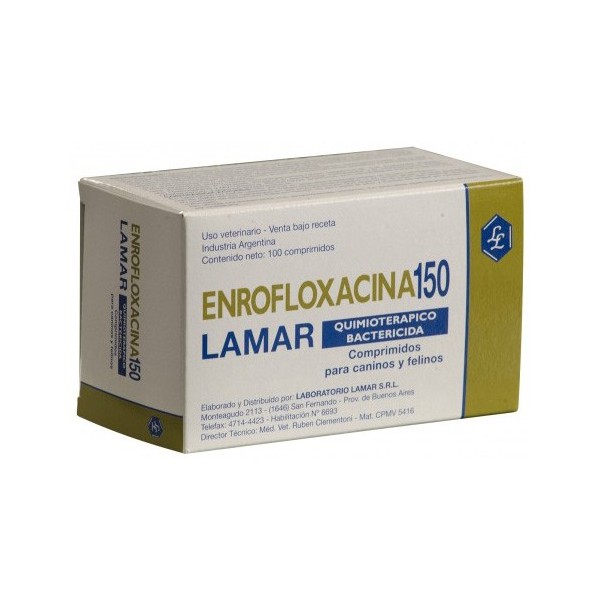 LAMAR - ENROFLOXACINA 150mg X 100 COMPR.-