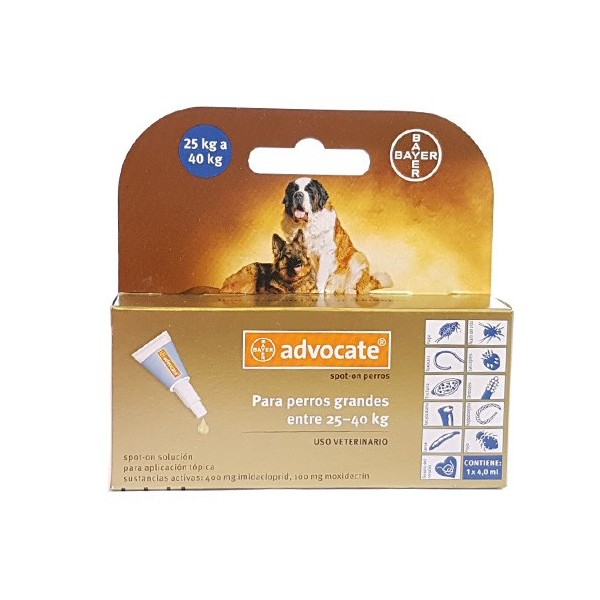 BAYER - ADVOCATE PERRO 25-40 KG (4 ML)-