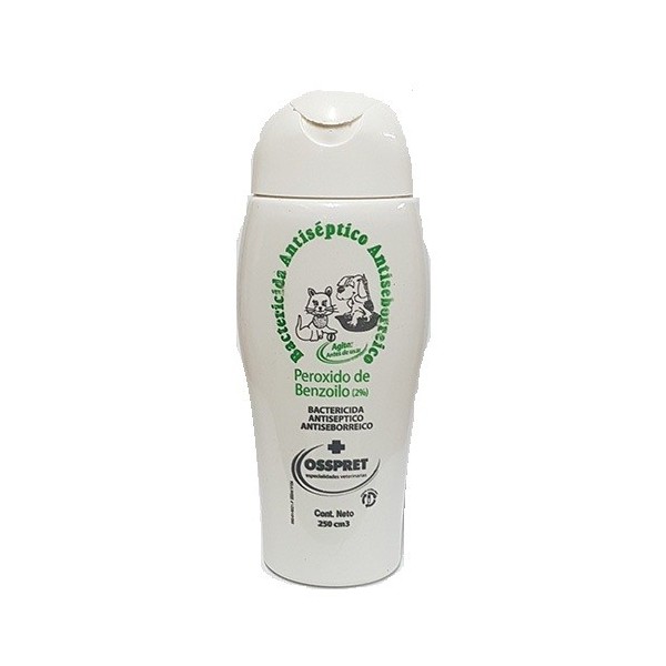 OSSPRET - SHAMPOO PEROXIDO de BENZOILO X 250 CC.-